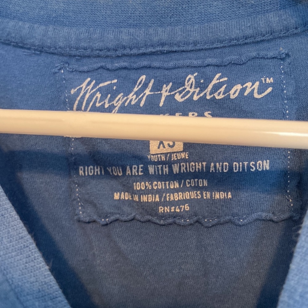 Limited Edition Boys XS Wright and Ditson T-shirt Short Sleeve Tee Texas Rangers - Picture 3 of 3